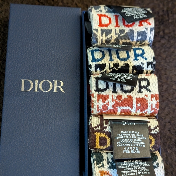 Dior Multicolor Patterned Socks Set - Picture 2 of 2
